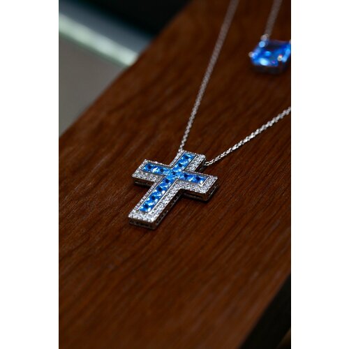 Колье GLAME, фианит, серебряный