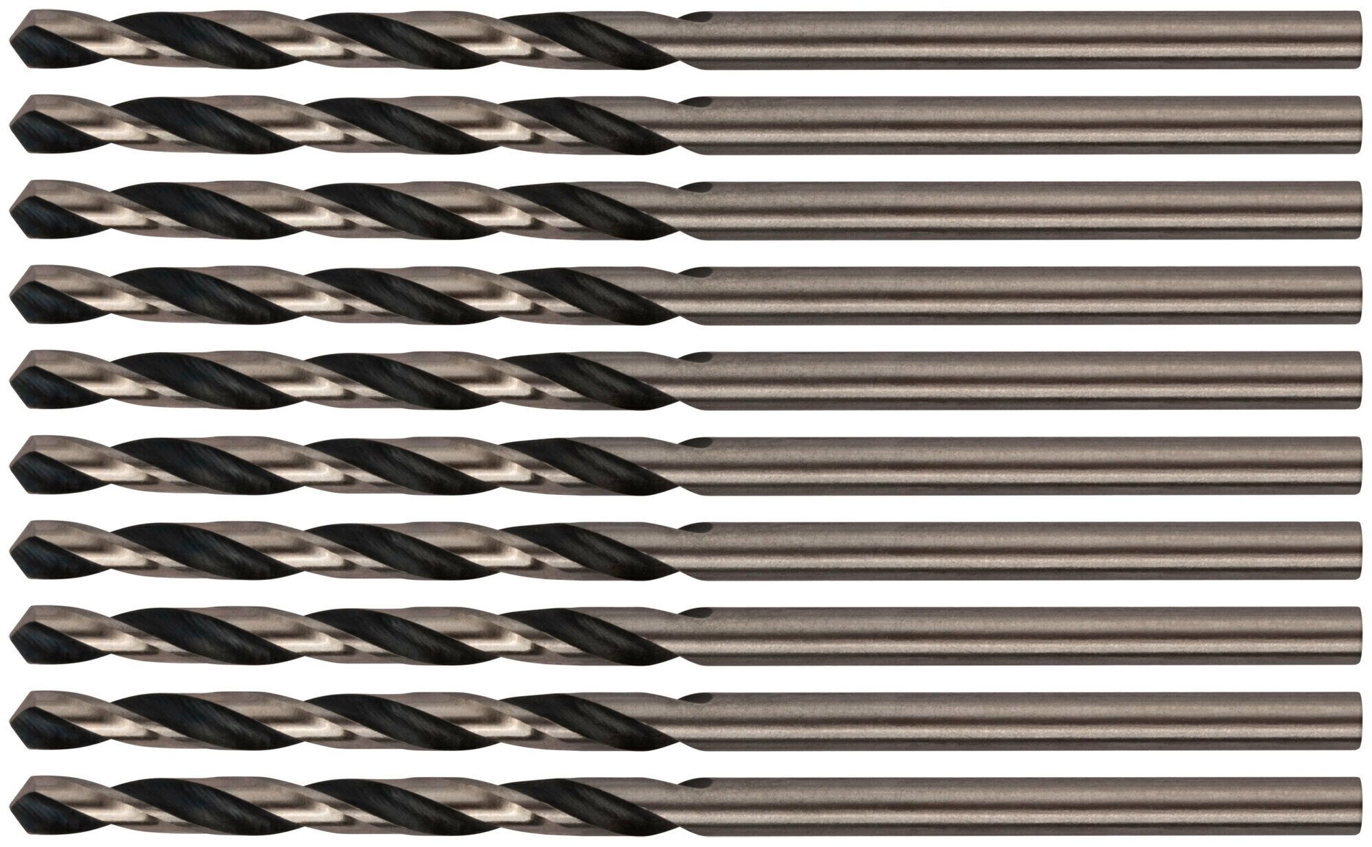 Сверла по металлу HSS черненые 2,5x57 мм (10 шт.) 33525