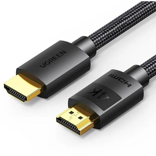 Аксессуар Ugreen HD119 4K HDMI Male - HDMI Male 1m Black 30999 кабель ugreen hd119 30999 4k hdmi male to male cable braided 1 метр чёрный