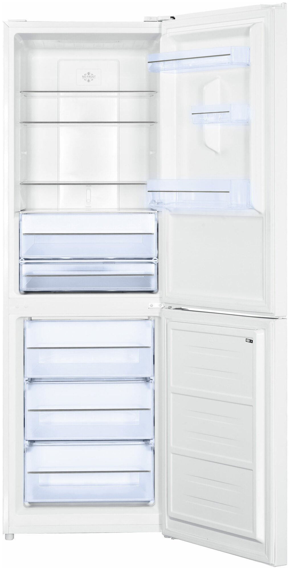 Холодильник KRAFT Technology TNC-NF 401W /бел., 1,84*0,60*0,66, NF, 3ящ, 218/97л-полезн.объем,,диспл./ - фотография № 2