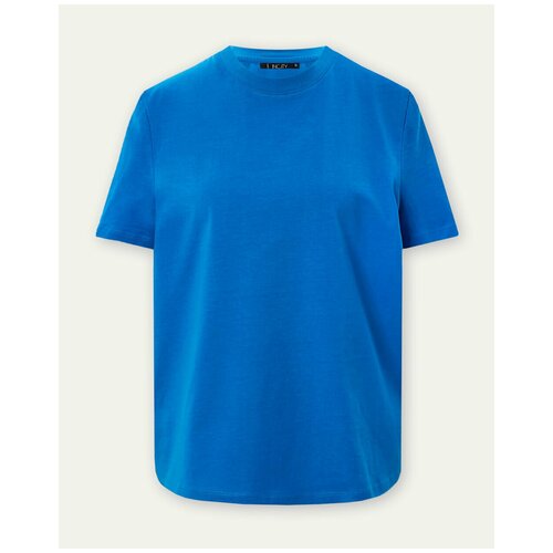 Голубая хлопковая футболка INCITY, цвет ярко-голубой, размер XXS