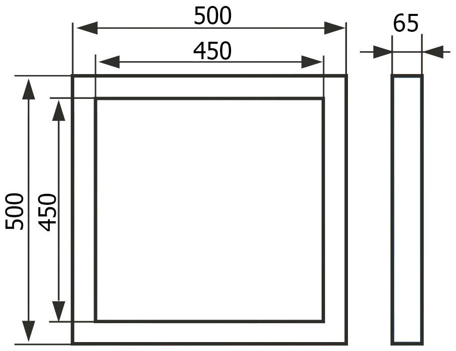 Ревизионный люк D5050 CERAMO COMFORT настенный под плитку EVECS серебристый - фотография № 3