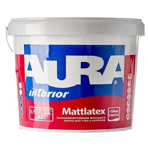 Краска акриловая Aura Interior Mattlatex матовая белый 2.7 л 4.1 кг