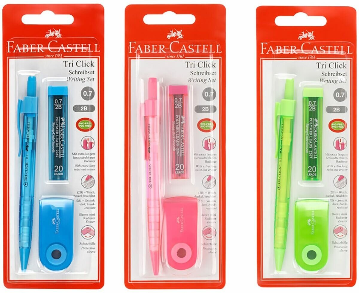   Faber-Castell "Tri Click" 0,7, 2B,  + 20., 0,7+ "Sleeve Mini", , 54*25*13, ., , 