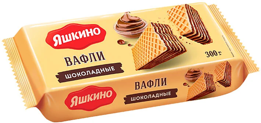 Яшкино, вафли Шоколадные, 300 г