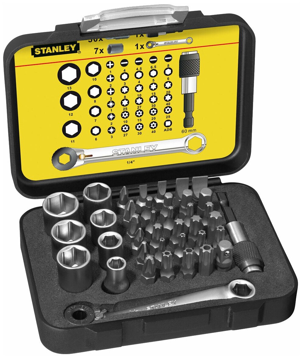 Набор оснастки STANLEY 1-13-907 39 предм.