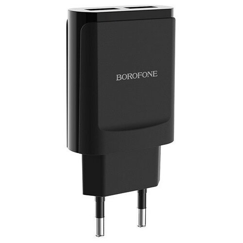 фото Сетевое зарядное устройство borofone ba8a leplug 2xusb, 2.1а (черный)