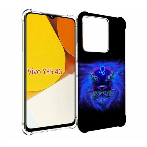 чехол mypads знак зодиака водолей 5 для vivo y35 4g 2022 vivo y22 задняя панель накладка бампер Чехол MyPads знак-зодиака-лев-3 для Vivo Y35 4G 2022 / Vivo Y22 задняя-панель-накладка-бампер