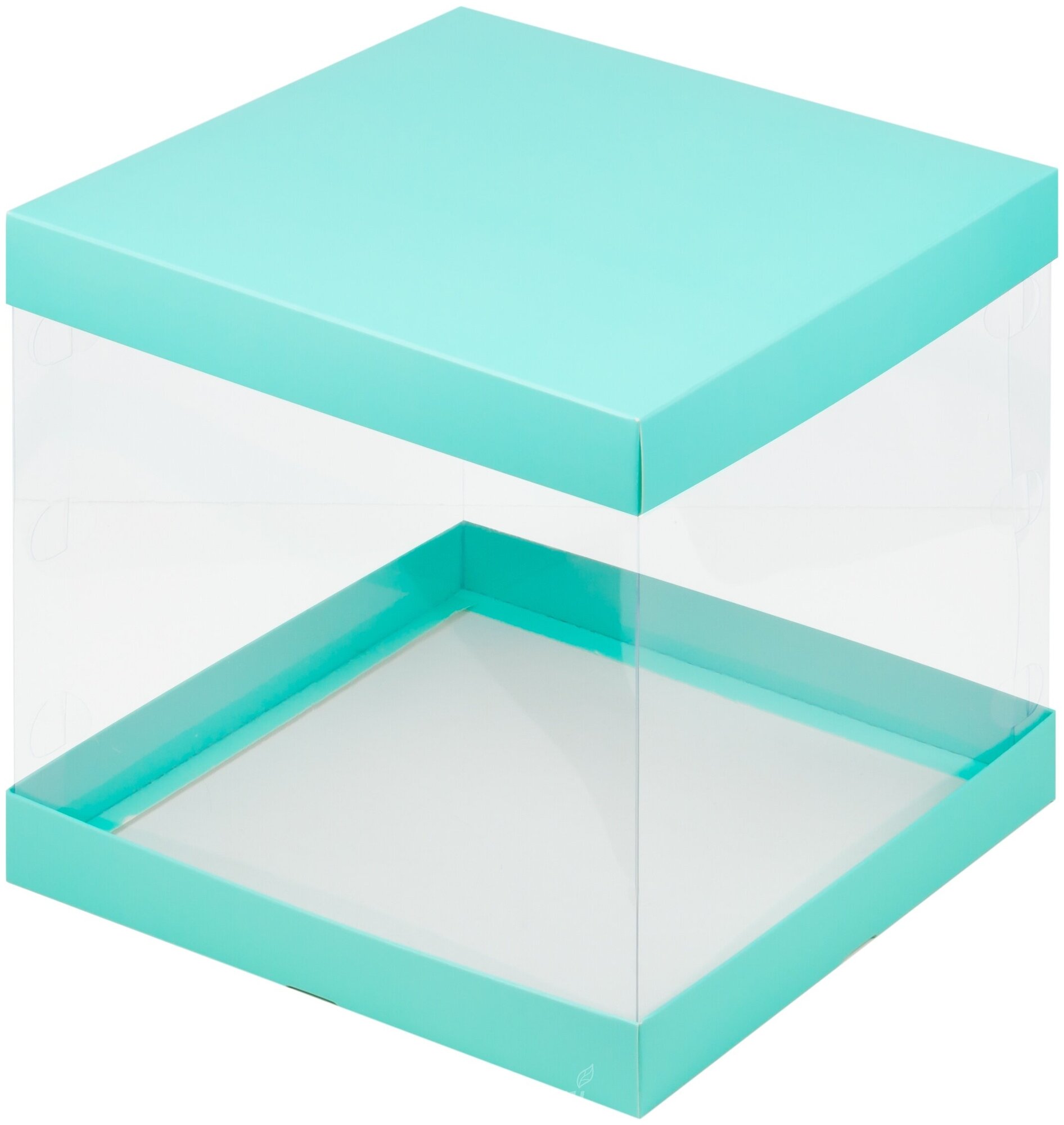 Упаковка для торта на 15 кг. 235х235х22 прозрачная Тиффани премиум