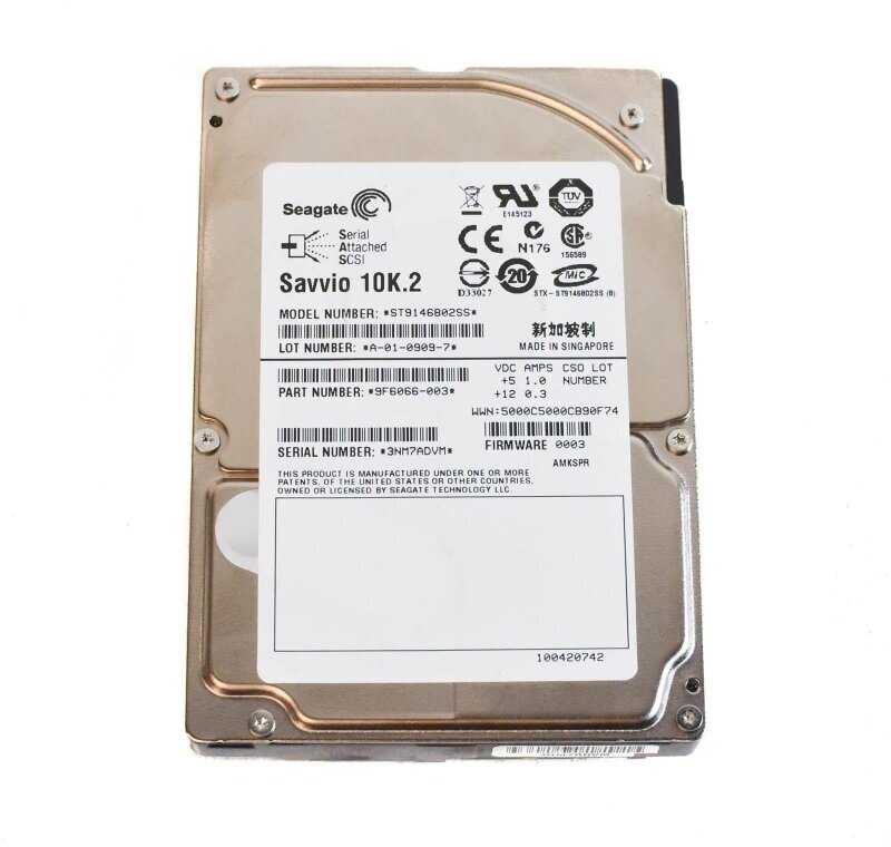 Жесткий диск Seagate Savvio SAS 146GB (10K/16MB/3Gbs/2.5 ST9146802SS