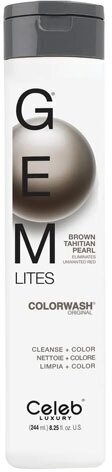 Celeb Luxury Gem Lites Colorwash: Красящий шампунь для яркости цвета (Gem Lites Shampoo), Brown Tahitian Pearl-Коричневый Жемчуг / 244 мл