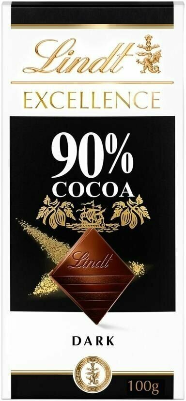 Lindt Excellence горький шоколад 90% какао, 100 г - фотография № 2