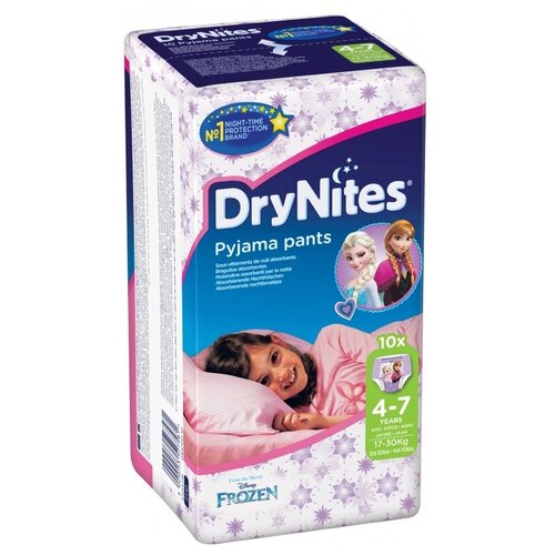 Huggies трусики Холодное сердце DryNites для девочек 4-7 (17-30 кг) 10 шт.