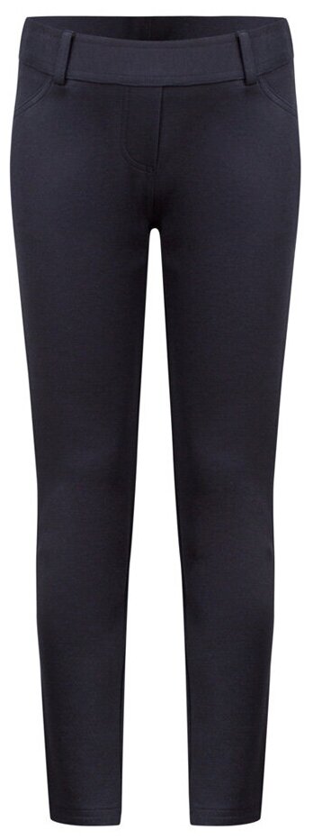 Школьные брюки дудочки  Stylish Amadeo, карманы, пояс на резинке, размер 128, синий