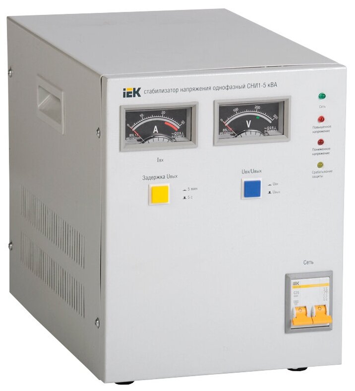 Стабилизатор напряжения IEK СНИ1 5кВА однофазный серый (ivs10-1-05000) IVS10-1-05000 .