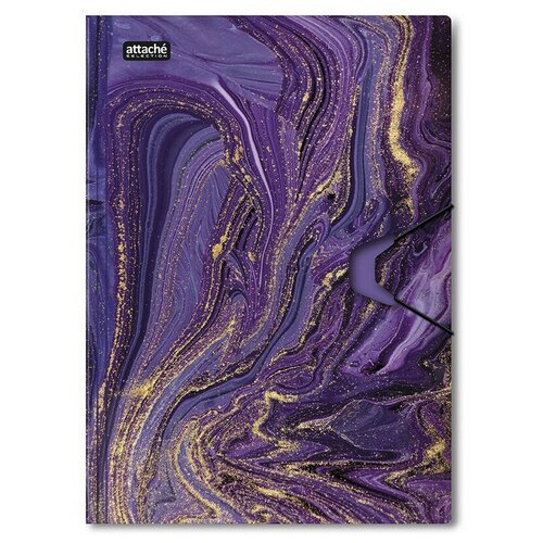 фото Папка на резинках attache selection, fluid, фиолетовый