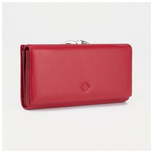 фото Кошелек , на магните, 4 отделения для банкнот, красный нет бренда