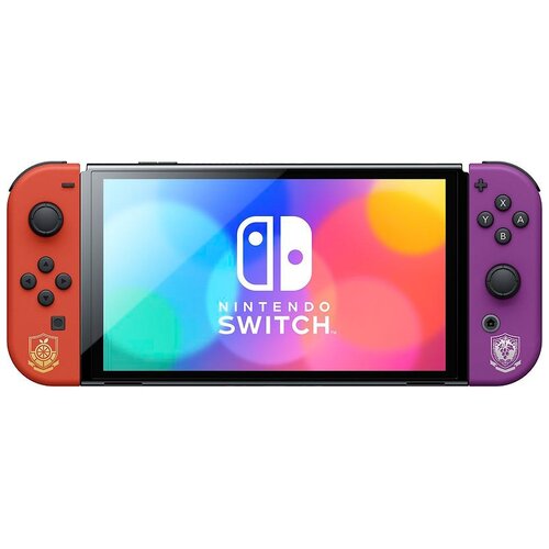 switch oled wireless gamepad ns joy con bluetooth controller with colorful lights game handle for nintendo switch accessories Игровая приставка Nintendo Switch OLED 64 ГБ, 1 встроенная игра, Pokemon Scarlet & Violet Edition