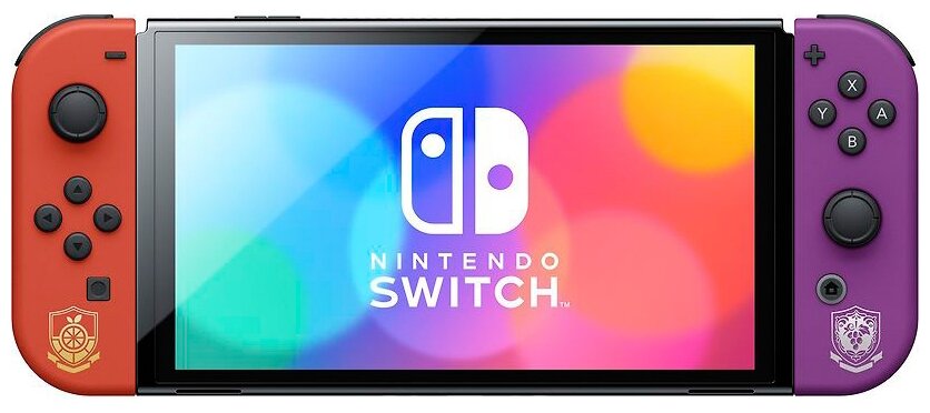 Игровая приставка Nintendo Switch OLED 64 ГБ, без игр, неоновый синий/неоновый красный