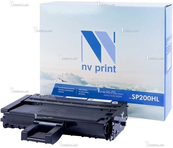 Картридж NV Print SP 200HL черный для Ricoh Aficio SP 200/210/212/202/203 (1.5К) (407263) (NV-SP200HL-C)