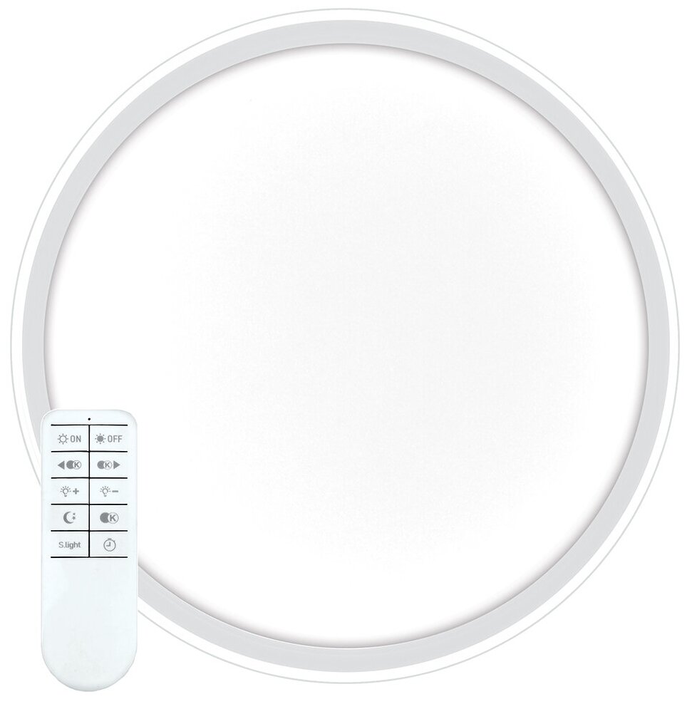 Потолочный светильник Feron Ring AL5800, 80 Вт, кол-во ламп: 1 шт, 40 х 40 см, цвет арматуры: белый, цвет плафона: белый