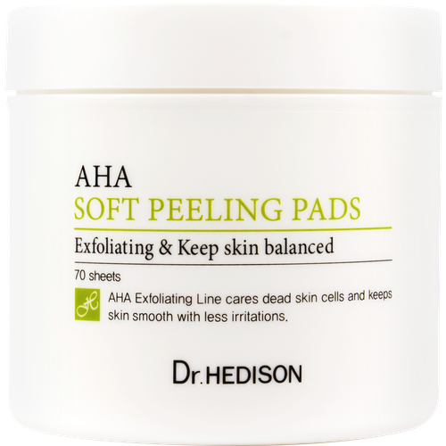 Пиллинг- пэды для лица Dr. Hedison AHA Soft Peeling pad тонизирующие пэды для глубокого очищения dr f5 daily refresh peeling toning pad 60 шт