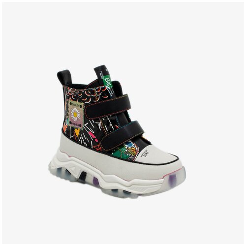 фото Ботинки для девочек kapika 52473ук-2 белый-мультиколор, размер 26