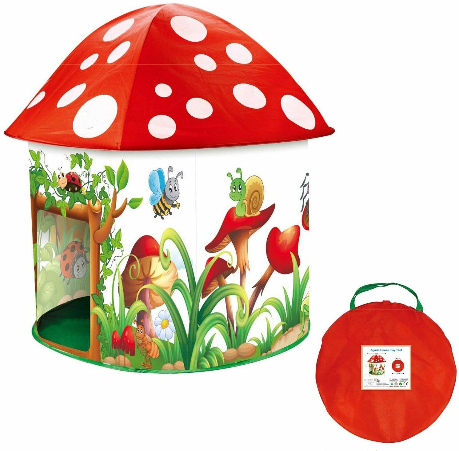 Игровая детская палатка-домик Веселый мухомор HF016