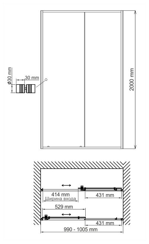 Душевая дверь WasserKRAFT - фото №8