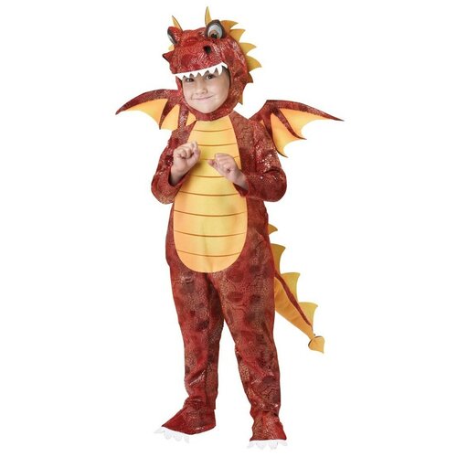 фото Костюм california costumes огнедышащий дракон 00105, красный/оранжевый, размер m (3-4 года)