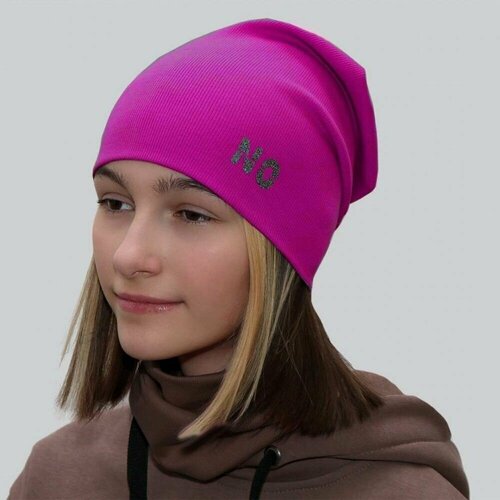 Шапка бини MarSel демисезонная, хлопок, размер 50-54, розовый