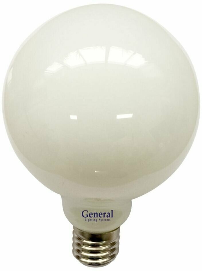 Лампа светодиодная филамент GLDEN-G95S-M-8W-230V-E27-4500K Матовая General - фотография № 1