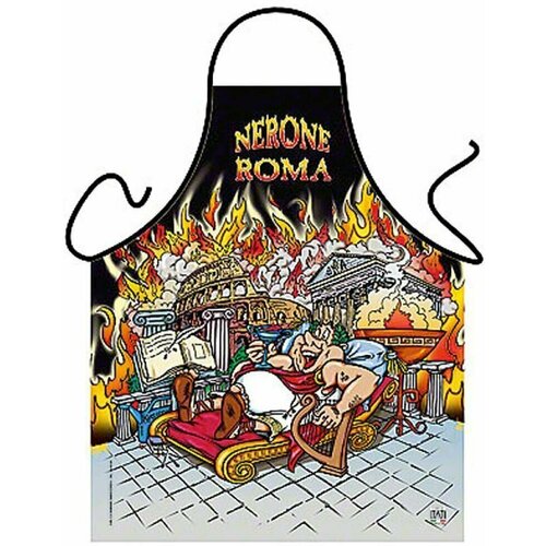 Фартук кухонный Нерон мультик, рабочий, для повара, на завязках, с водооталкивающей пропиткой, с приколом 57х75 см, ITATI