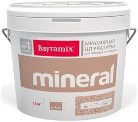 Декоративное покрытие Bayramix Мраморная штукатурка Mineral, средняя фракция 434 15 кг