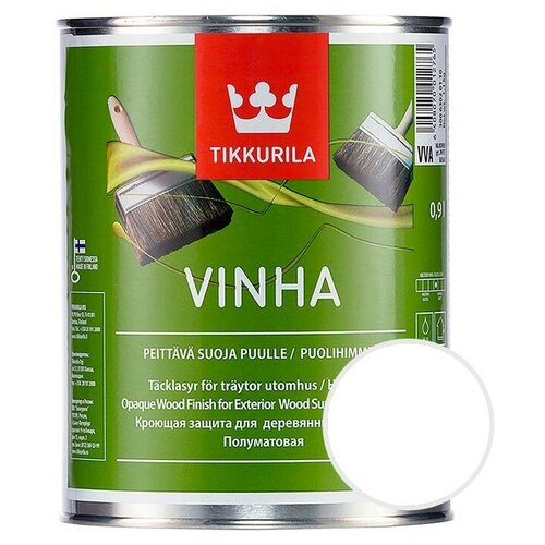 Кроющий антисептик TIKKURILA Vinha Белый 0,9 л