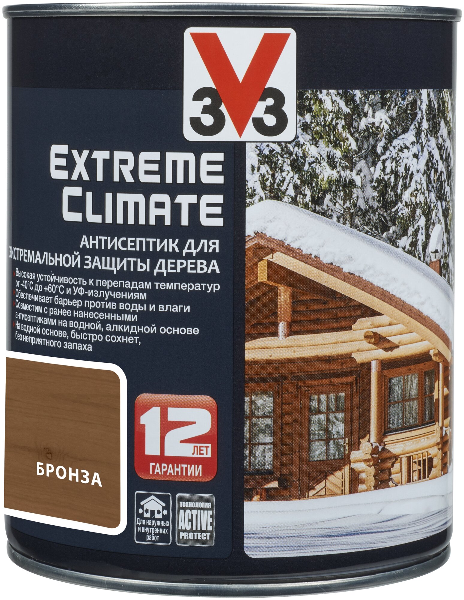 V33 пропитка Extreme Climate для экстремальной защиты дерева