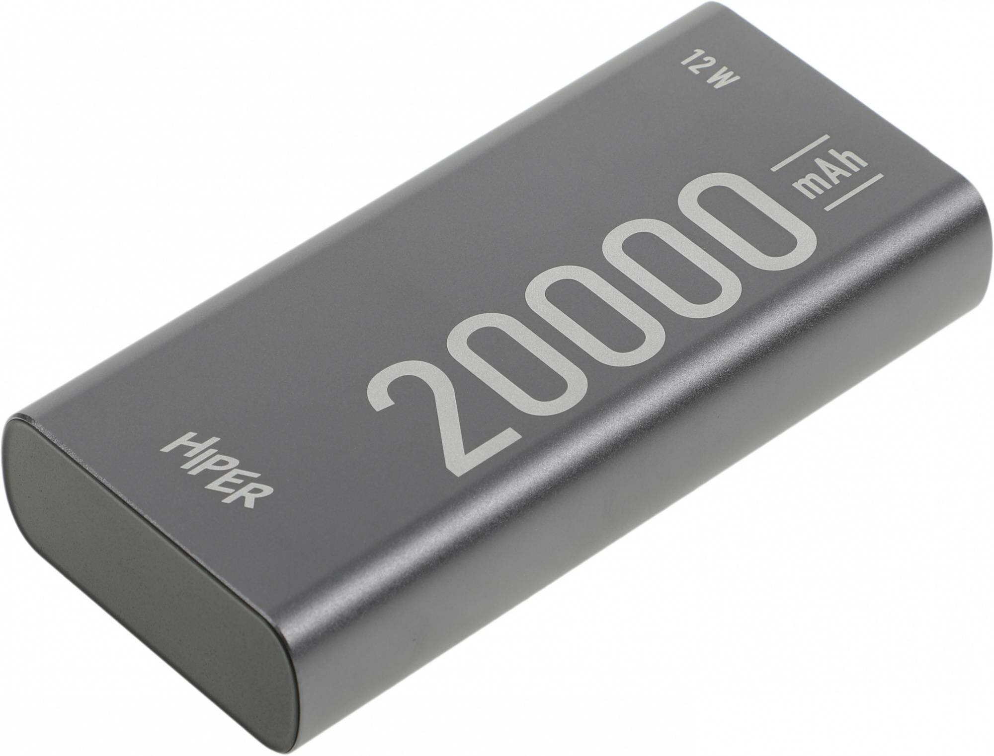 Внешний аккумулятор (Power Bank) HIPER Metal20K, 20000мAч, темно-серый [metal 20k space gray] - фото №7