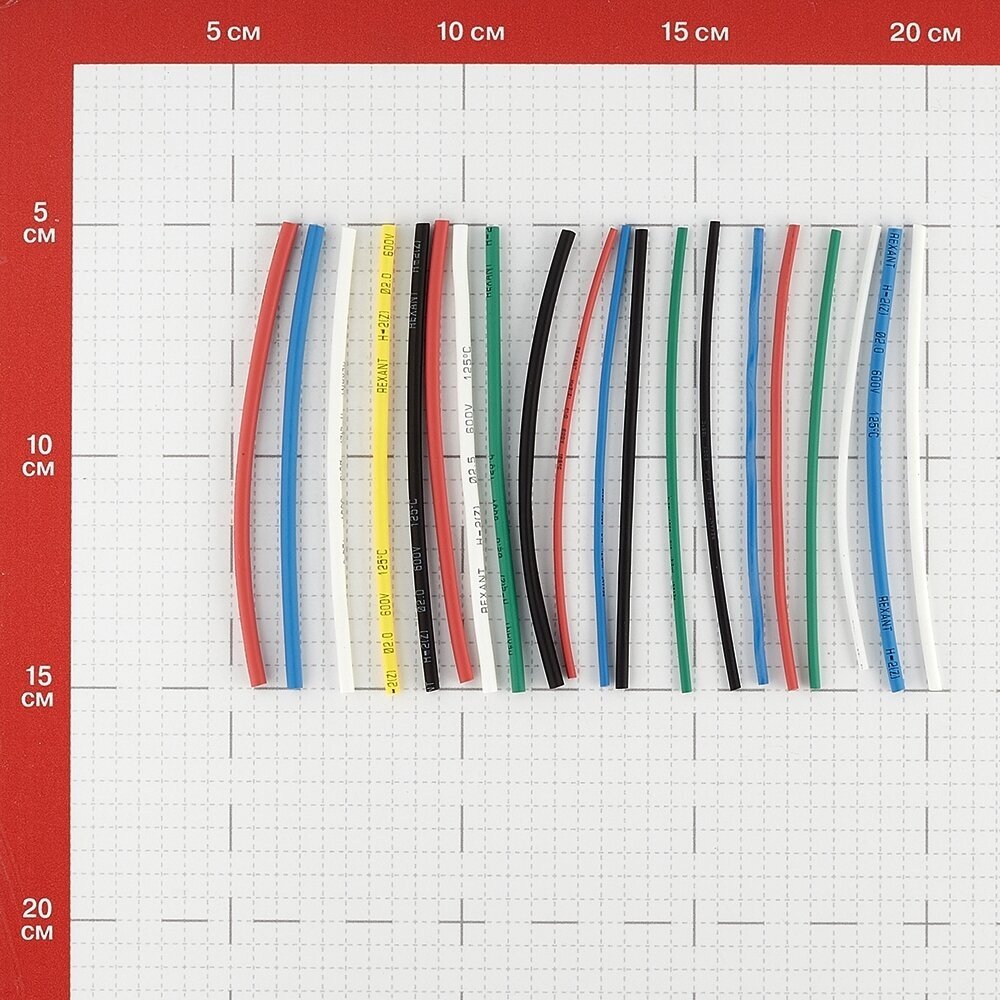29-0104 Набор трубок термоусадочных тонкостен. №4 (РЫБОЛОВ) разноцвет. Rexant - фото №4