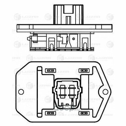 Резистор электровентилятора отопителя для автомобилей Toyota RAV4 (XA30) (06-)/Corolla (E150) (07-) (manual A/C) LUZAR - фото №8