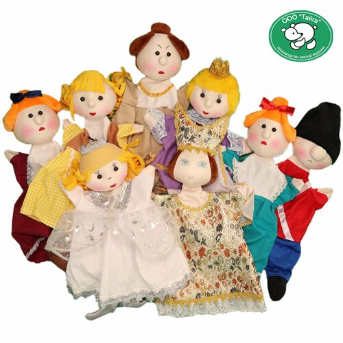 Набор мягких игрушек на руку Тайга для детского кукольного театра по сказке Золушка, 8 кукол-перчаток набор мягких игрушек на руку тайга для детского кукольного театра красная шапочка 5 кукол перчаток