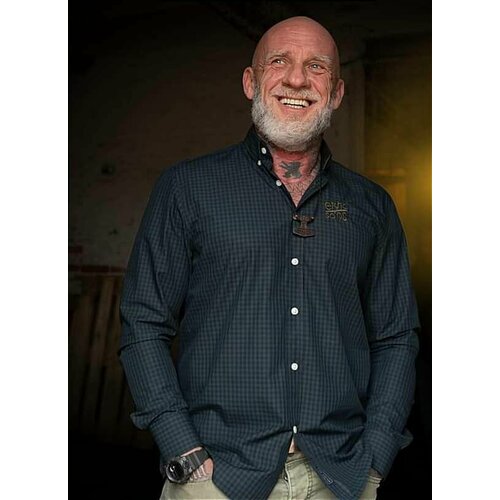 Рубашка , размер XXL, зеленый, синий