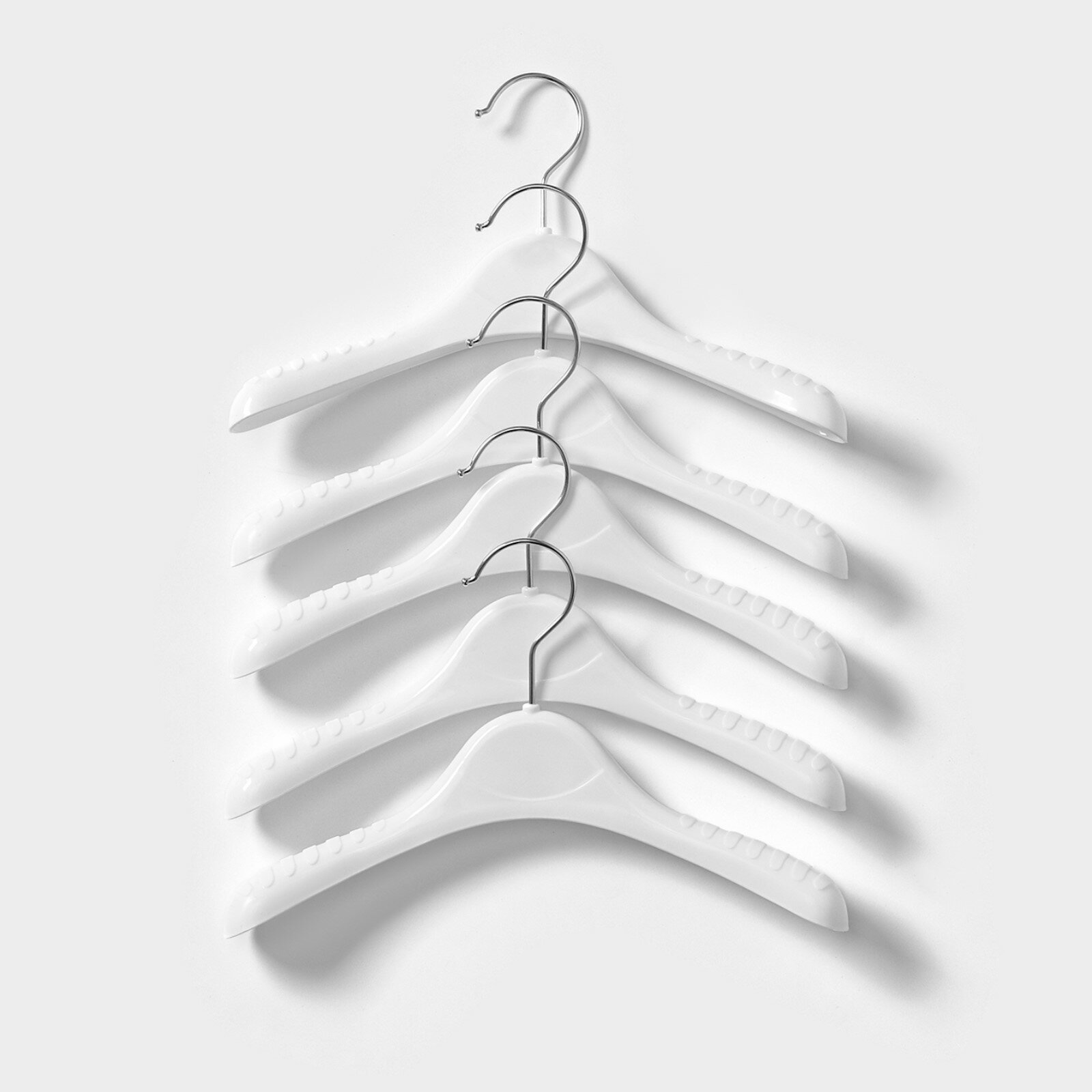 Вешалки для одежды SKYPHOS, набор 5 шт, плечики, цвет белый