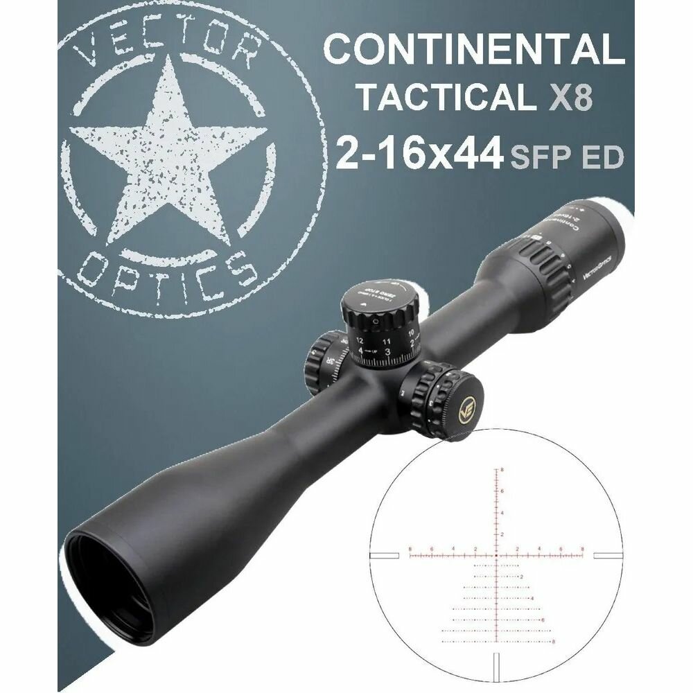 Оптический прицел VECTOR OPTICS Continental X8 2-16х44 SFP TACTICAL ED