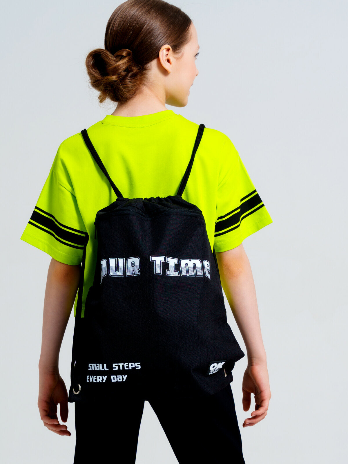 Сумка-мешок для девочки PlayToday, размер 48*38 см, черный — фото 1