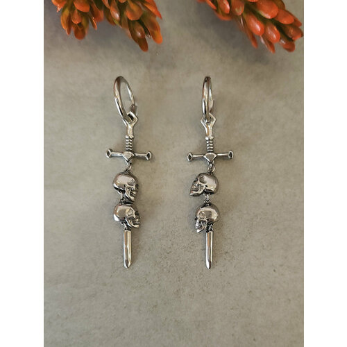 Серьги-трансформеры, серебряный