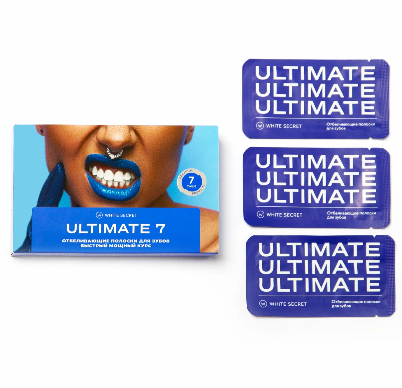Изображение Отбеливающие полоски White Secret Ultimate 7, 7 пар