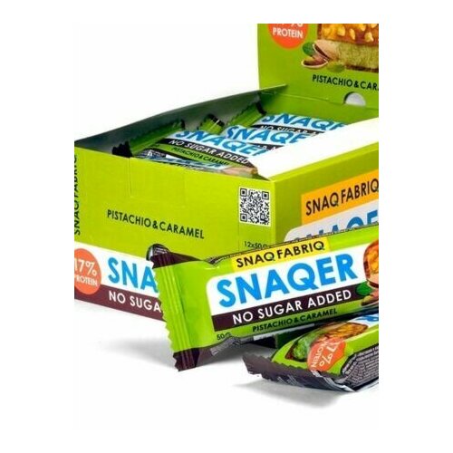 Snaq Fabriq Батончик глазированый Snaqer (50 г) Фисташка и карамель