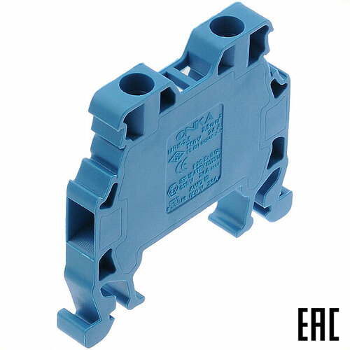 Клемма MRK 2,5 винтовая 1010015/1015 синяя 2,5мм2 24А 750В ширина 5,9мм ONKA (11 шт. в комплекте)