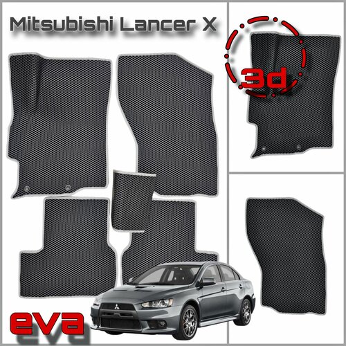 фото Коврики eva для mitsubishi lancer x/ митсубиси лансер от prokovrik pro kovrik
