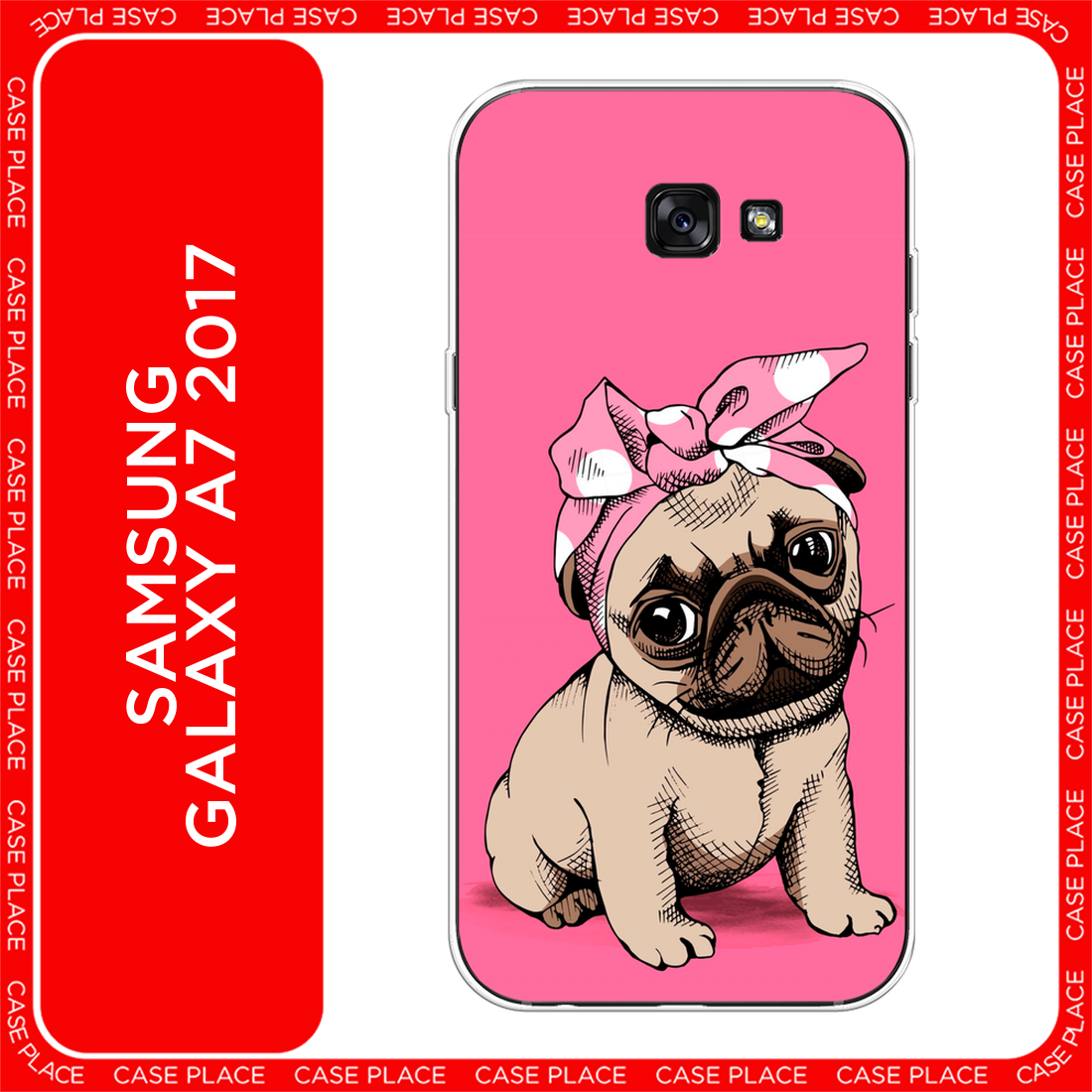 Чехол на Samsung Galaxy A7 2017 / Самсунг Галакси А7 2017 с принтом Dog Pin-Up